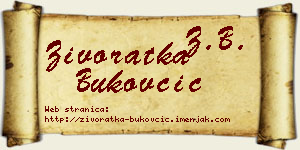 Živoratka Bukovčić vizit kartica